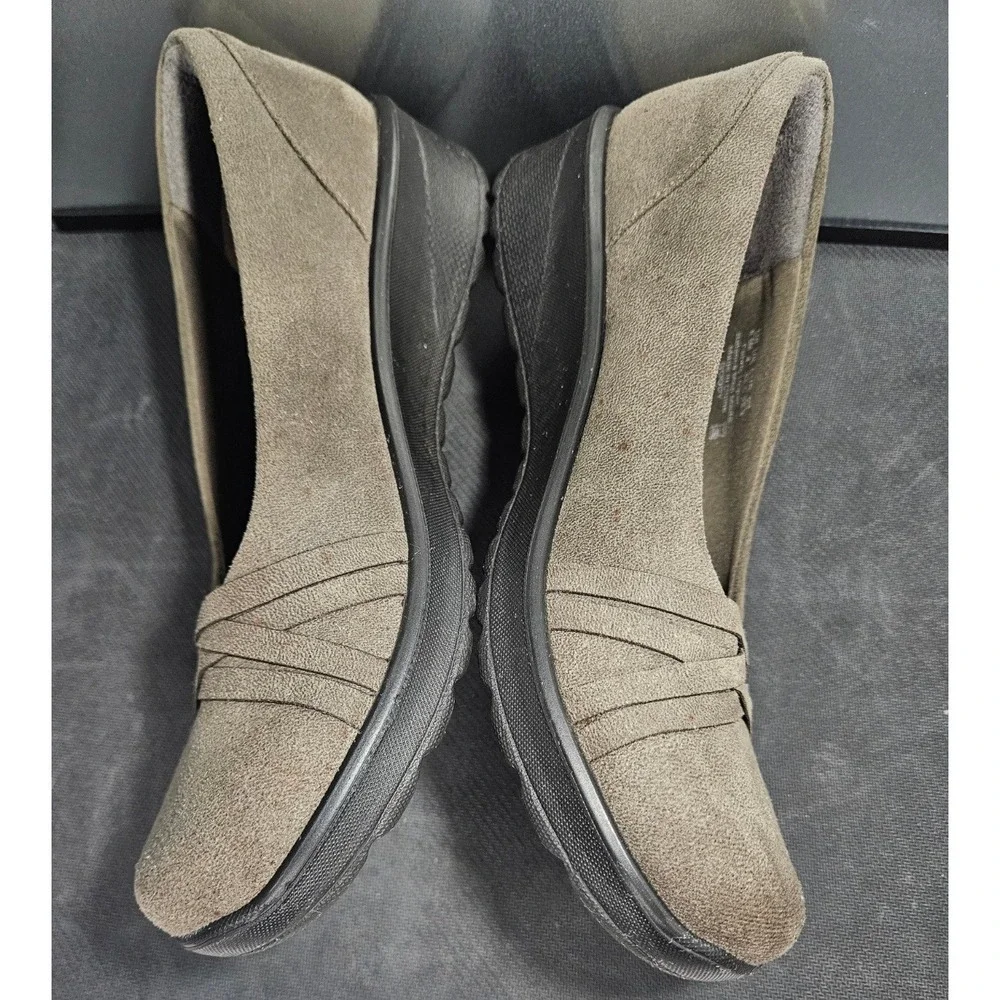 Bezees‎ Brown Suede Ballet  Sz 6.5M Cushioned Boho Comfort Shoes #323